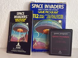 Atari Space Invaders Game Program Box Anleitung,Cartride