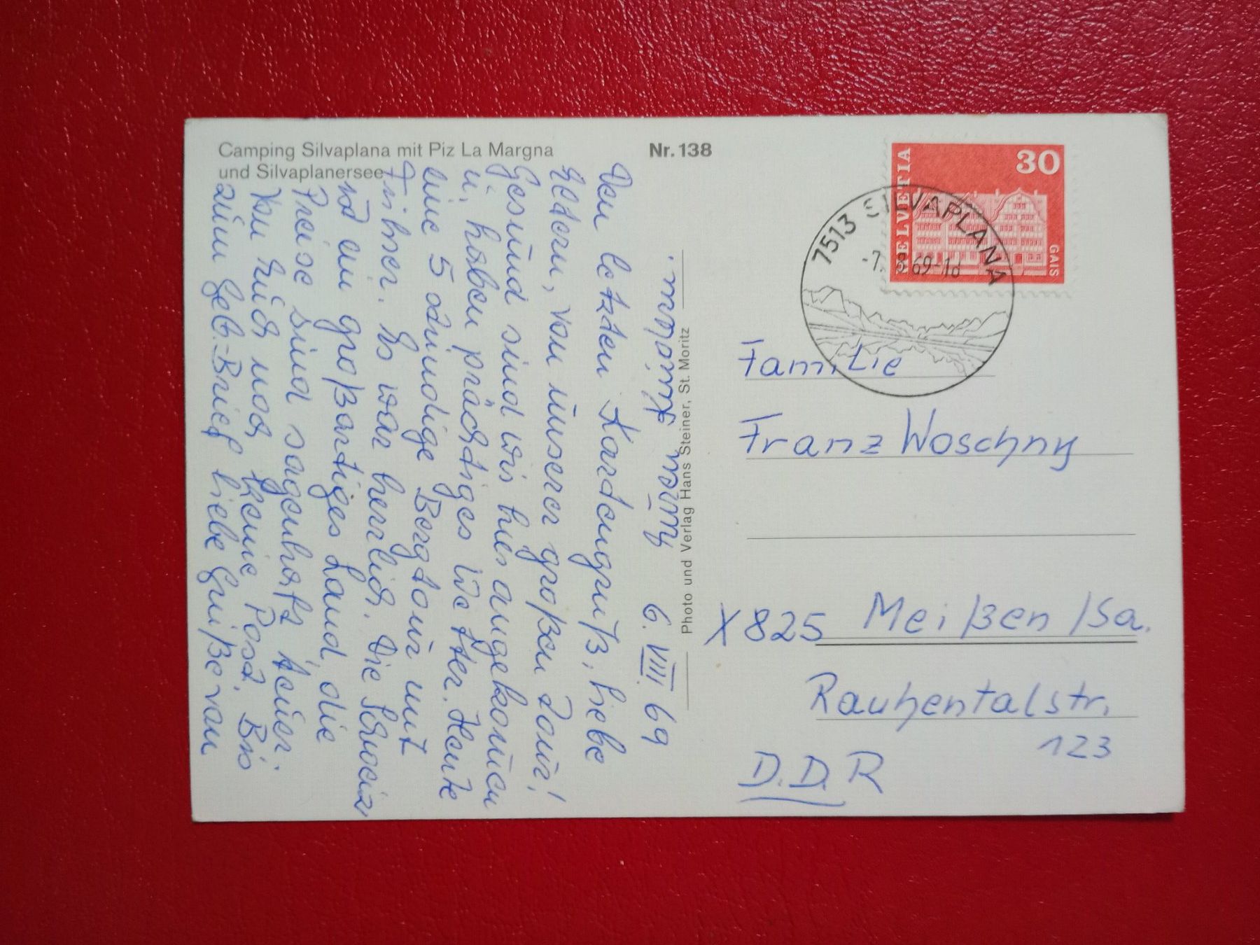 Ansichtskarten: Silvaplana Graubünden Campingplatz 1969 – Gebraucht aus Küttigen von Melisch1000 1