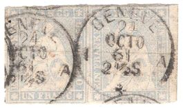 1857    1Fr. Paar Strubel Kat.-Nr. 27E  Kat. CHF 24'000.-