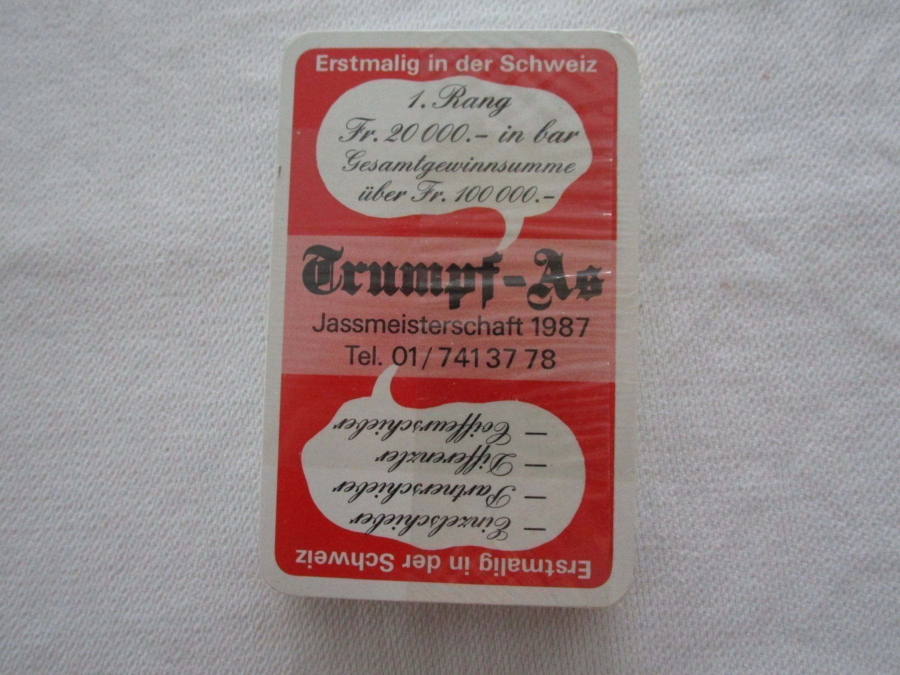 Spiele: Jasskarten, Werbung – Neu und originalverpackt aus Grenchen von Bass25