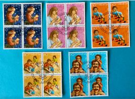 Viererblock Nr.J302-J306 ET Stempelt Bern 1987  Kat.20Fr