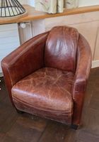 Leder Sessel im Chesterfield stil
