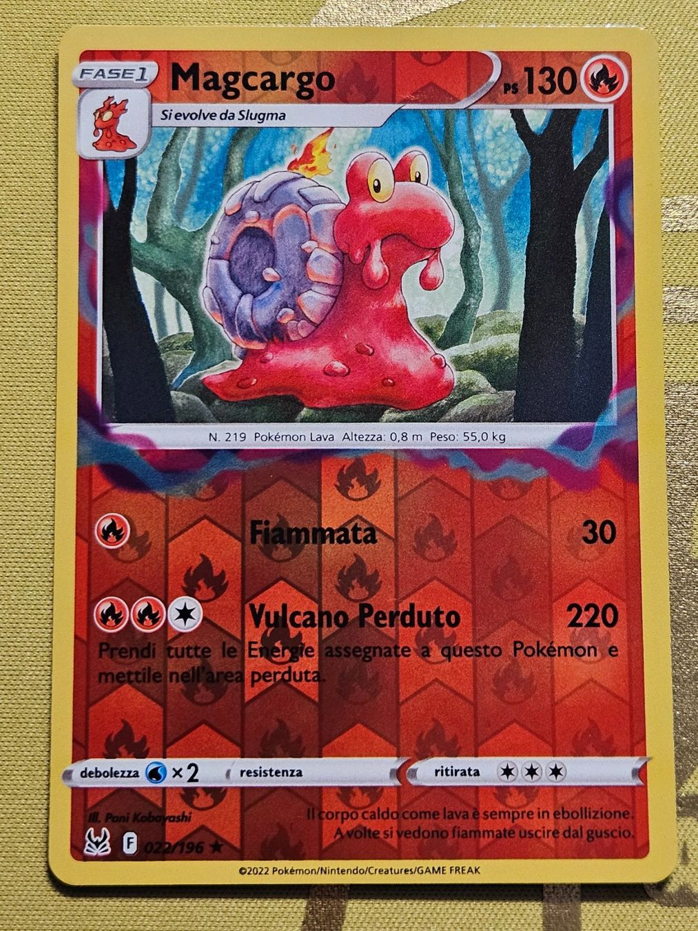 Pokémon Carte collezionabili: Lost Origin - Magcargo 022/196 IT – Usato da Bellinzona venduto da Pokemarco