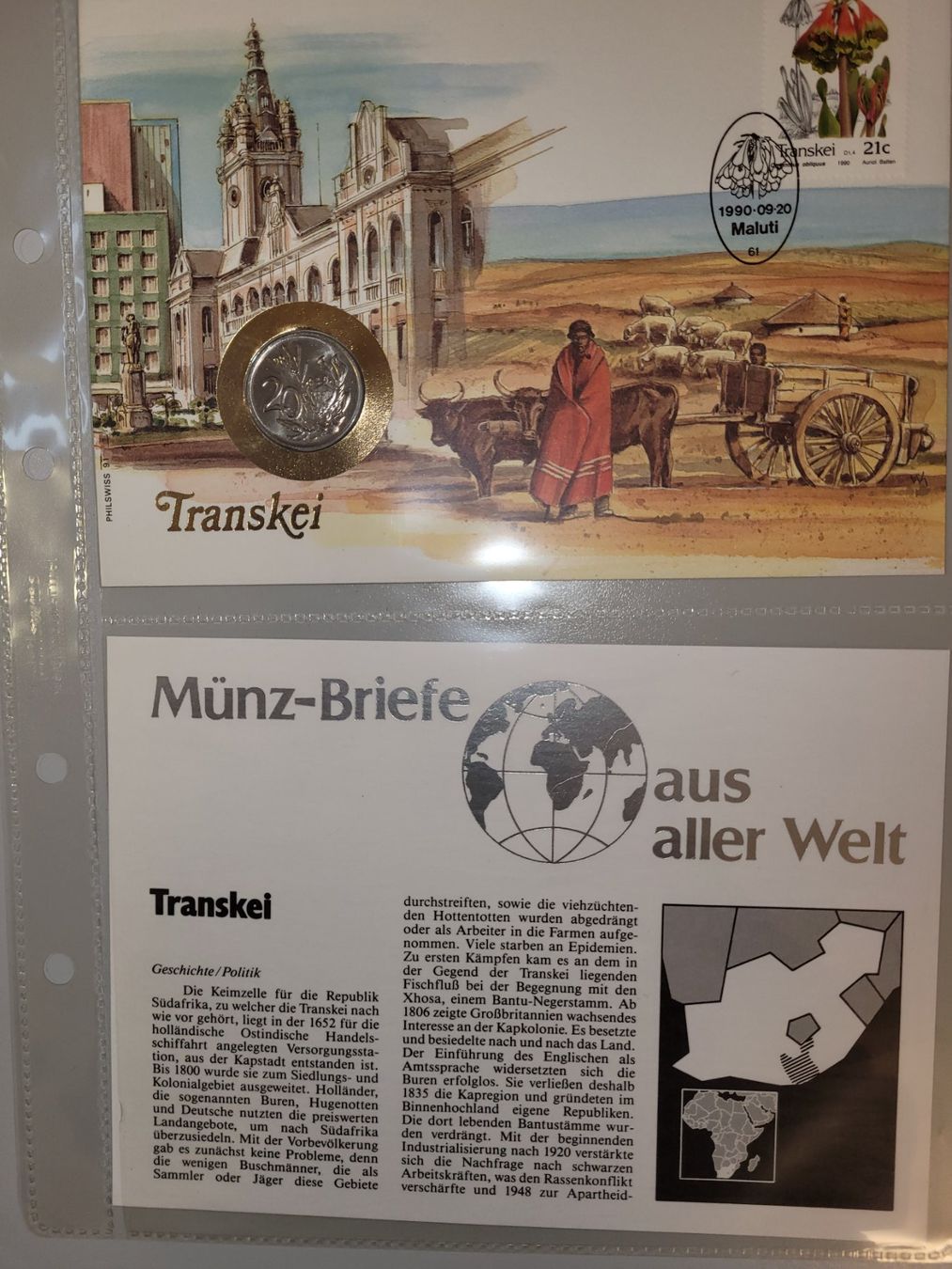 Tutti le monete: Münzbrief Transkei – Nuovo e nell'imballaggio originale da Bertschikon Gossau venduto da KEO2
