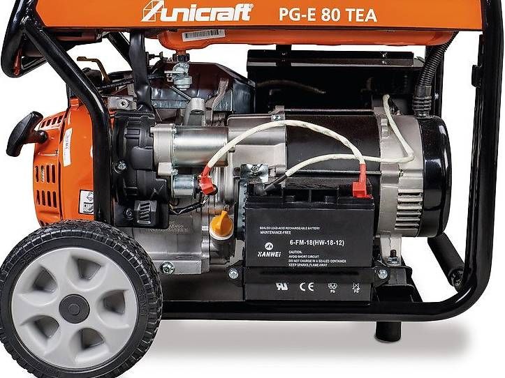 Generatori di corrente: UNICRAFT PG-E 80 TEA SYNCHRON-STROMERZEUGER BENZIN – Nuovo e nell'imballaggio originale da Rüthi (Rheintal) venduto da Toptool-2 3