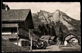 AK Weissenbach i. S., Straßenpartie mit Gasthaus Hirschen
