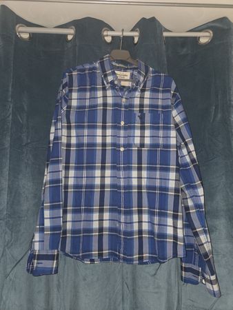 Chemise Abercrombie & Fitch à carreaux bleus taille M