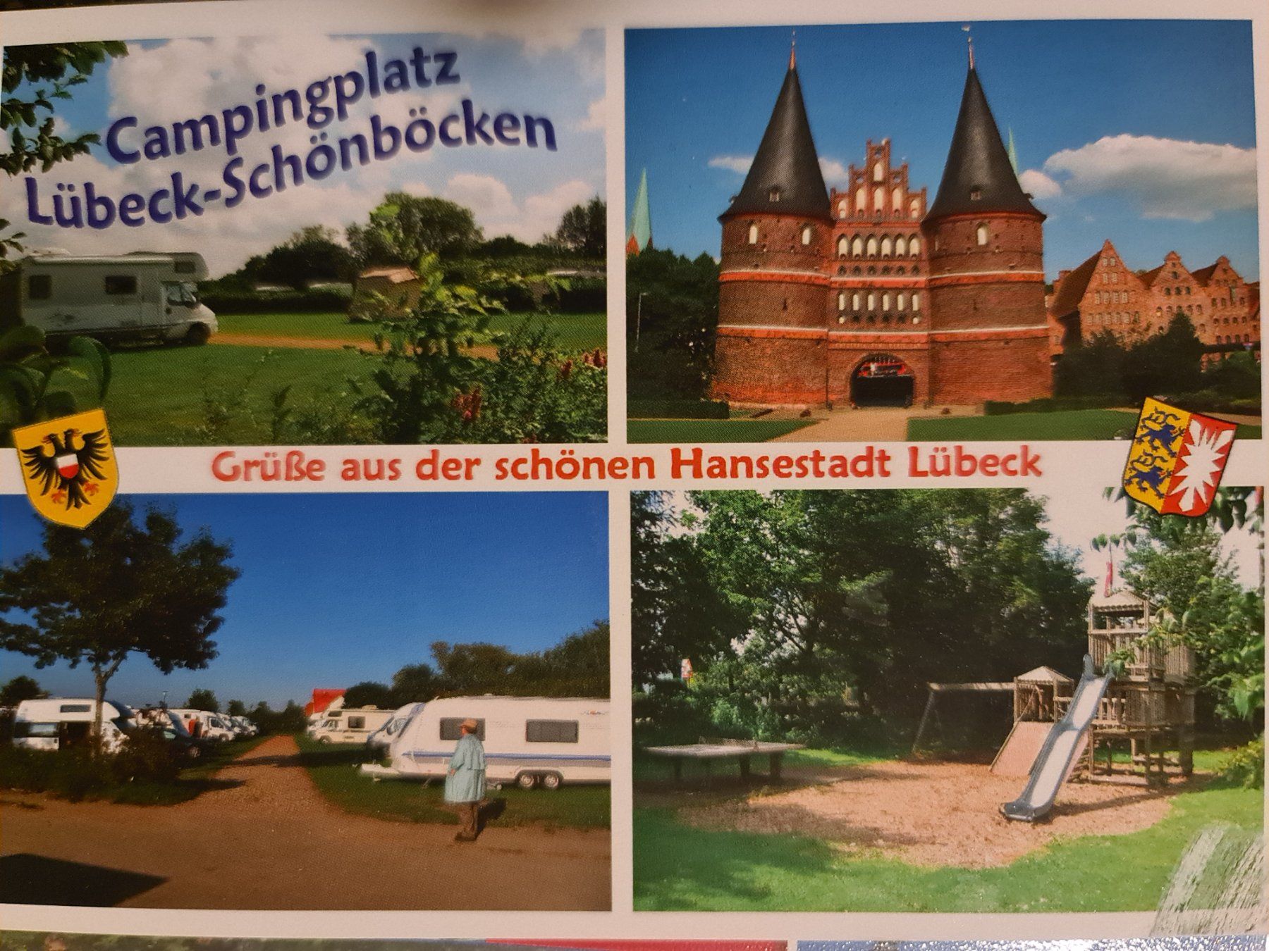 Cartoline postali: Ansichtskarte Lübeck Campingplatz Schönböcken – Usato da Dintikon venduto da Vexi