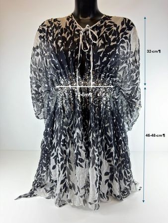 BLUMARINE Sommer Seide Chiffon Kaftan Kleid, Italy, ca. 2000