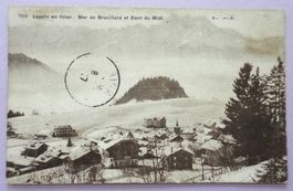 Leysin en hiver, Mer de Brouillard et Dent du Midi