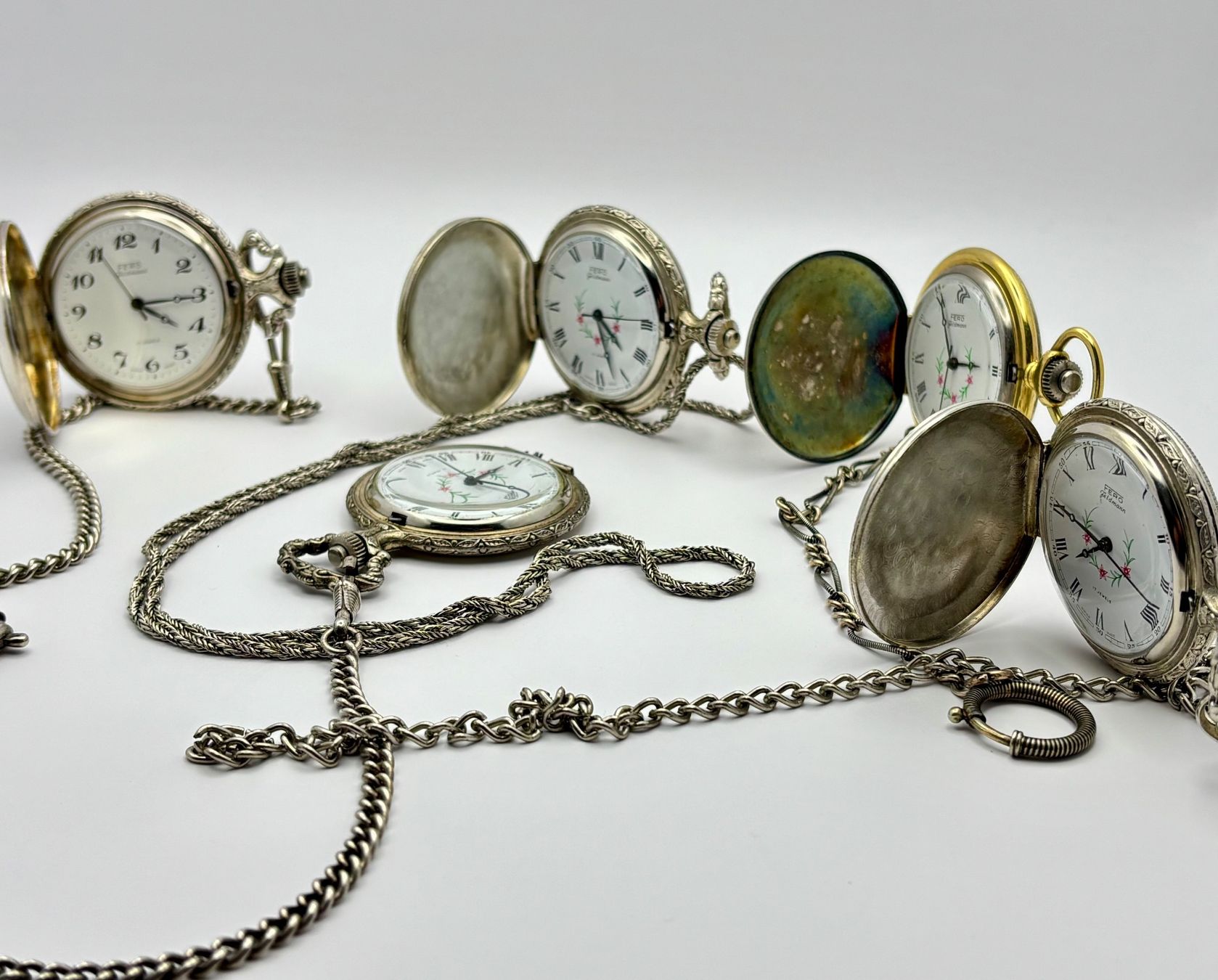 Orologi: MEGA 5STK TASCHENUHREN FERO FELDMANN – Difettoso da Rorschach venduto da ZeitWerk.10 1