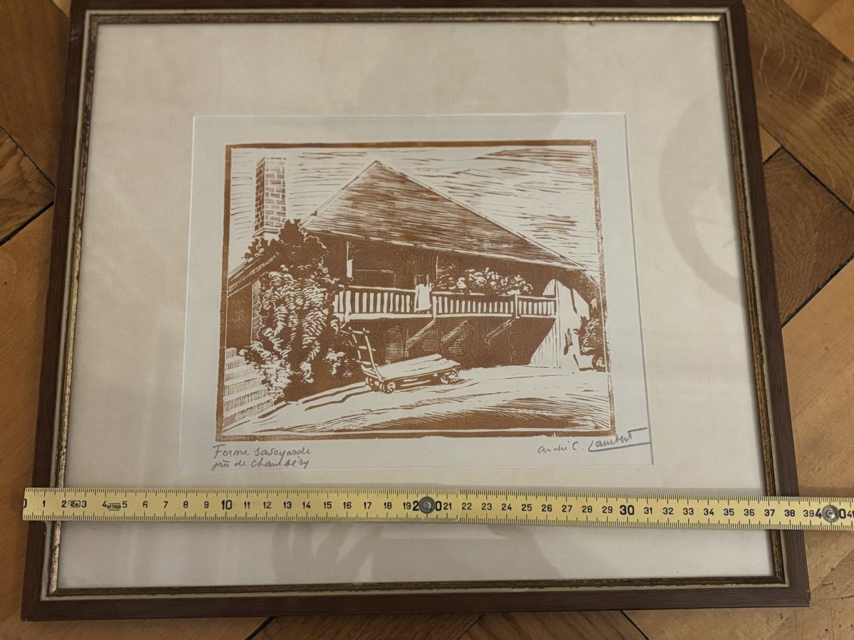 Incisioni: Gravure Ancienne Signée Lambert, ferme savoyarde – Usato da Genève venduto da ati_tj8f 8