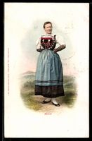 AK Schweiz, Züricherin in Tracht, 1904