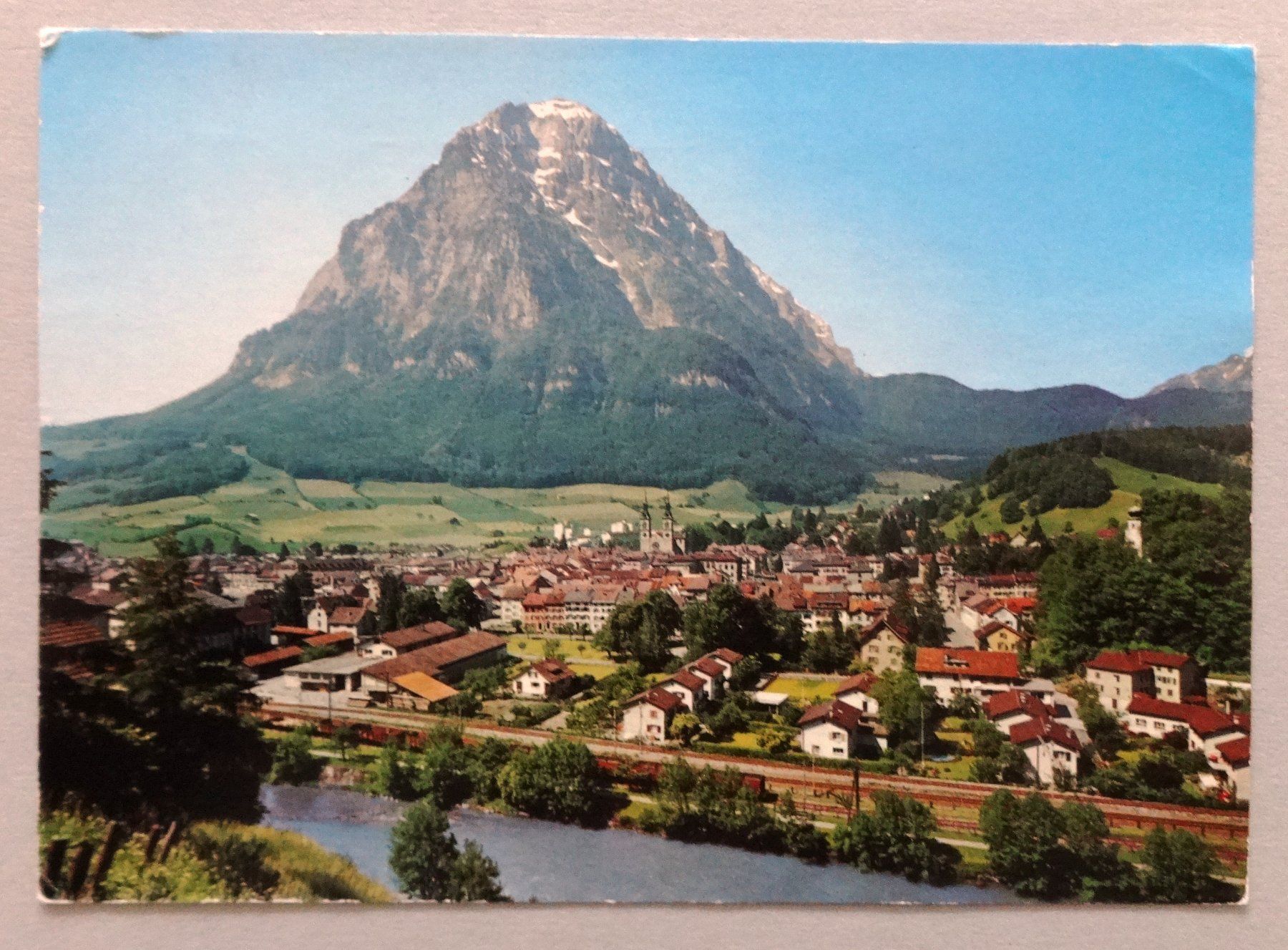 Ansichtskarten: Glarus mit Glärnisch (2920 m) – Defekt aus Fétigny von Billy2miny