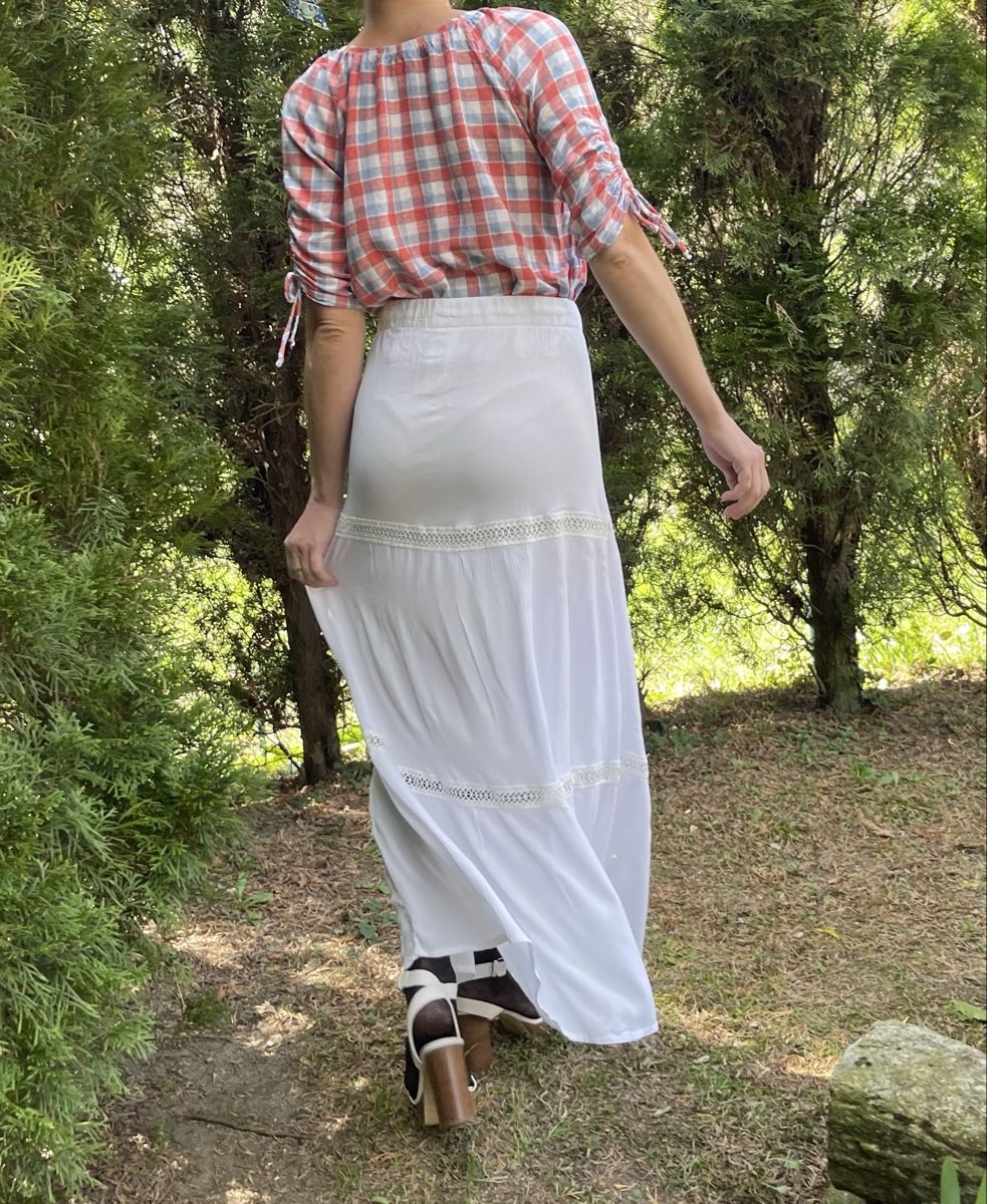 Gonne: Gonna lunga bianca estiva - perfetta per le vacanze! – Nuovo (secondo la descrizione) da Gordevio venduto da LanaZimm 1