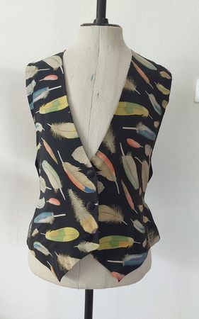 Gilet Weste Seide fabric frontline Damen L