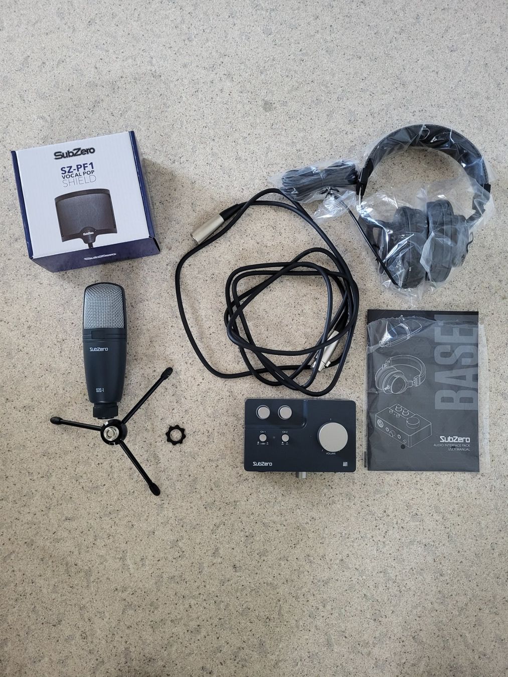 Equipement studio: SubZero BASE1 Audio Interface Pack + Popschutz – Neuf (Voir description) à Wil SG par patrei 1