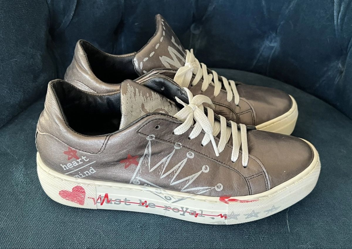 Scarpe da donna: Sneakers in pelle metallizzata – Usato da Lugano venduto da fer_ckb9 4