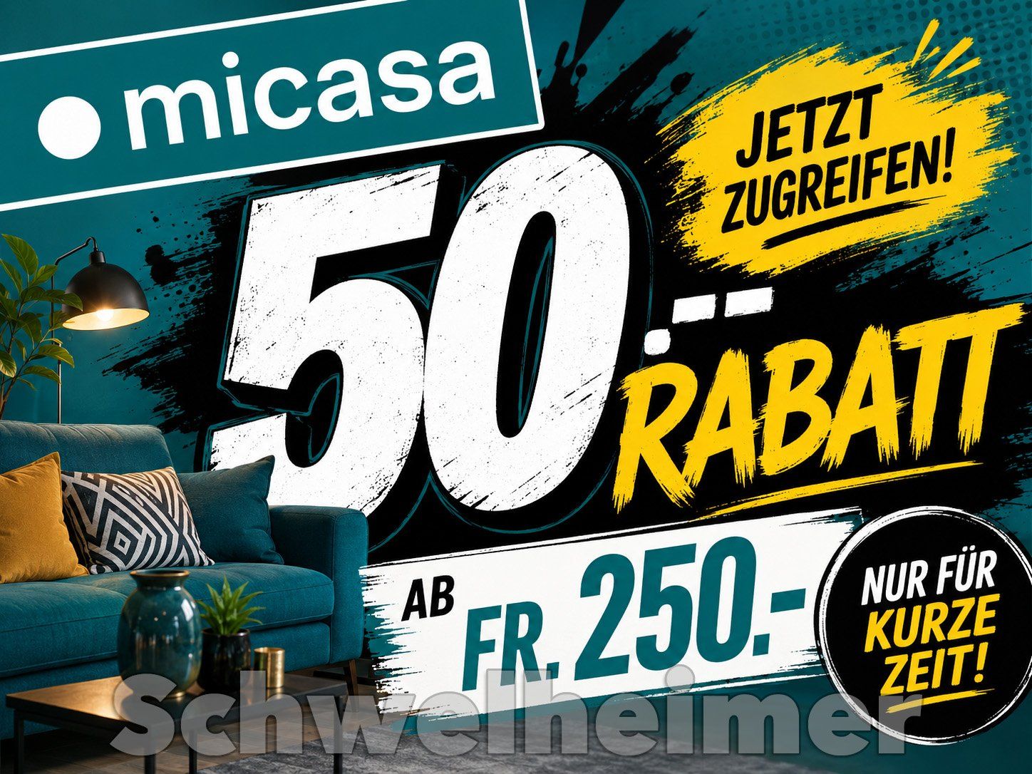 Bons: Micasa: Fr. 50.-- Rabatt Gutschein ab 250.-- – Neuf avec emballage d'origine à Allschwil par Schwelheimer