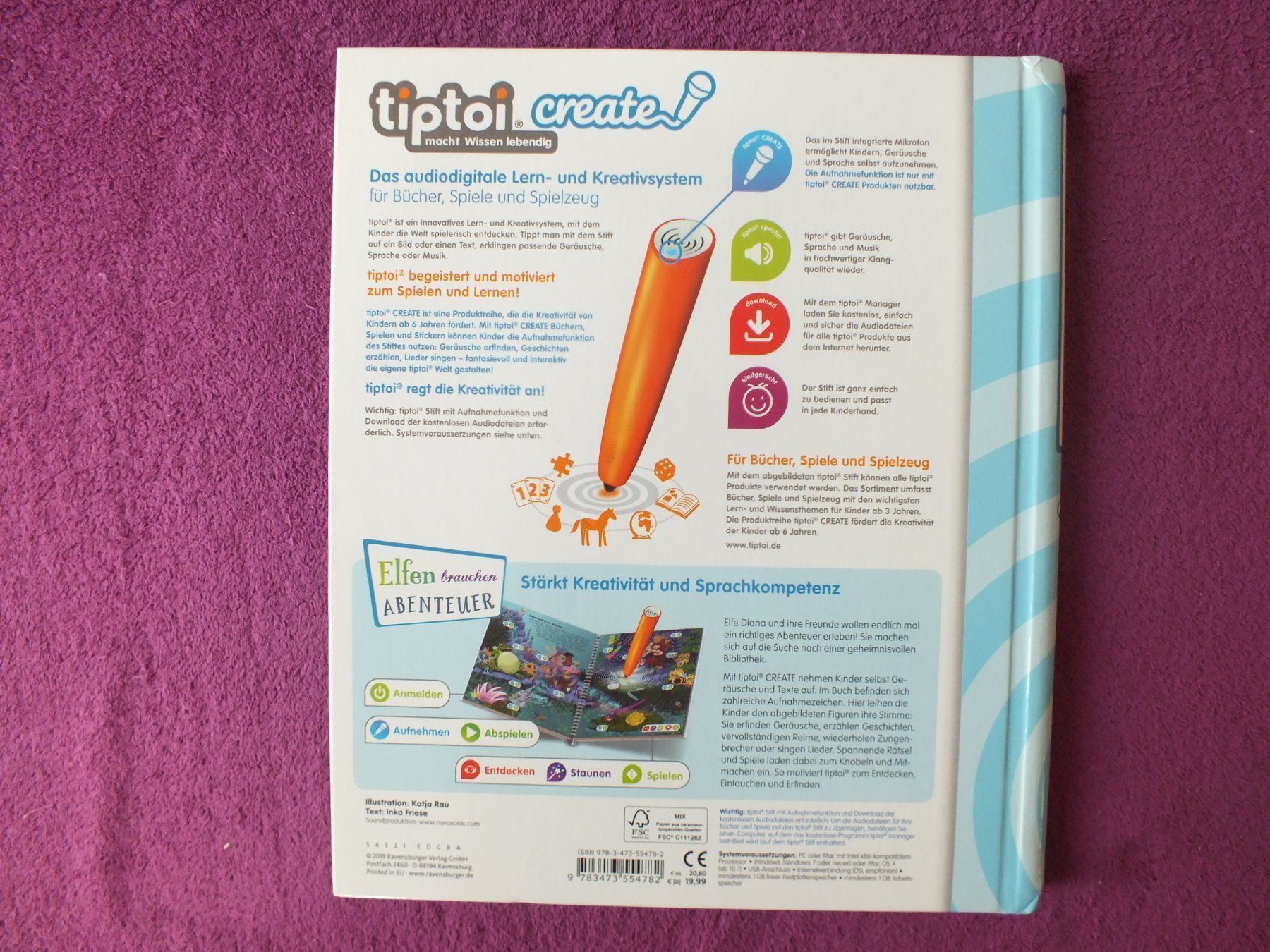 Libri: tiptoi CREATE Buch – Elfen brauchen Abenteuer – Usato da Müllheim Dorf venduto da Seeeule01 9