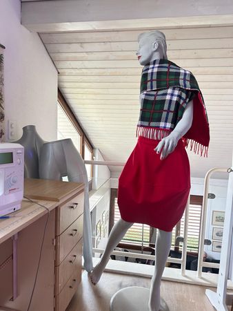 Schöner roter Jupe