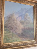 Tableau encadré, paysage plaine du Rhône, V. De Mestral