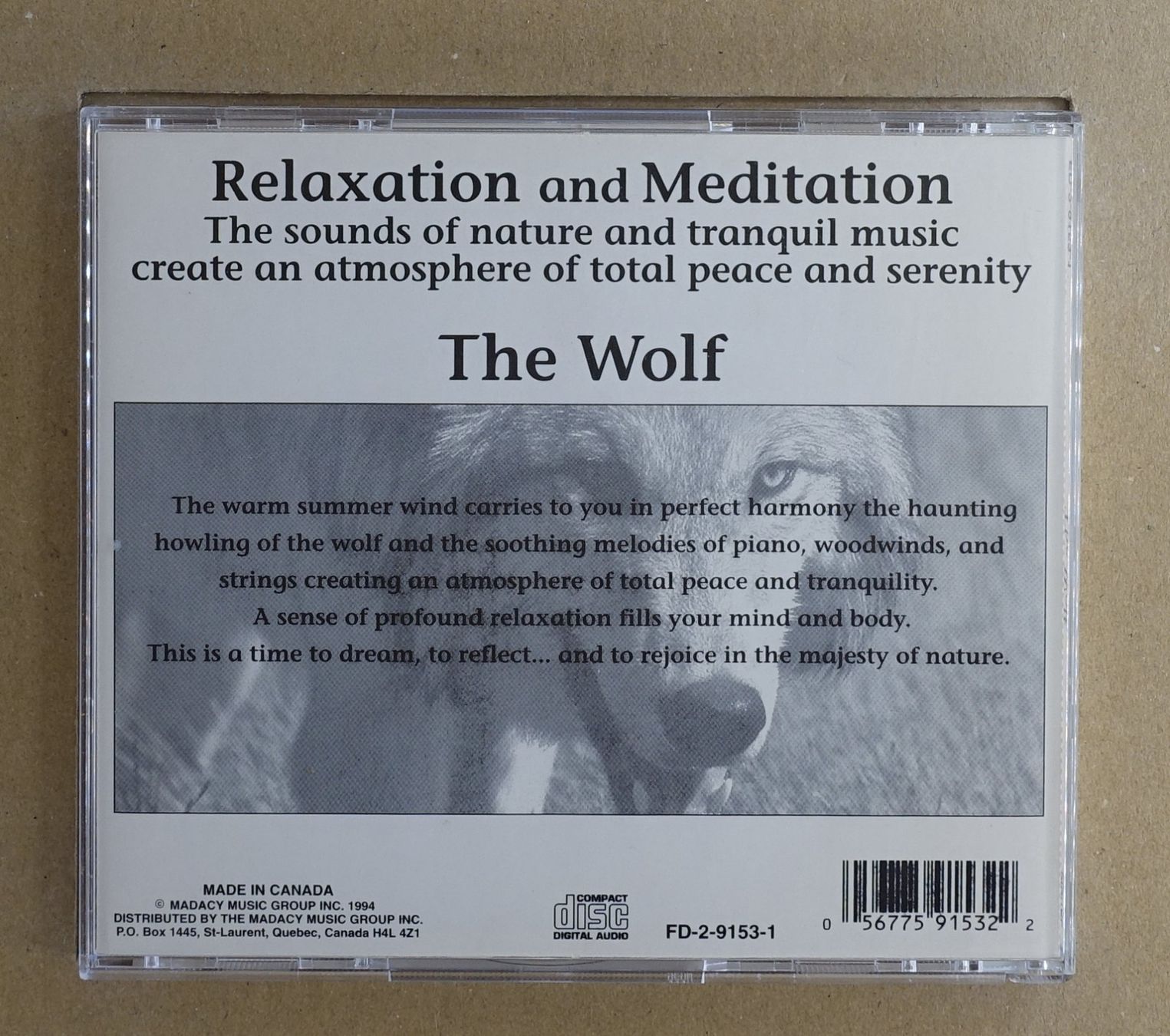 CD: Relaxation And Meditation - The Wolf - T4 – Usato da Sessa venduto da discoverymedia 1