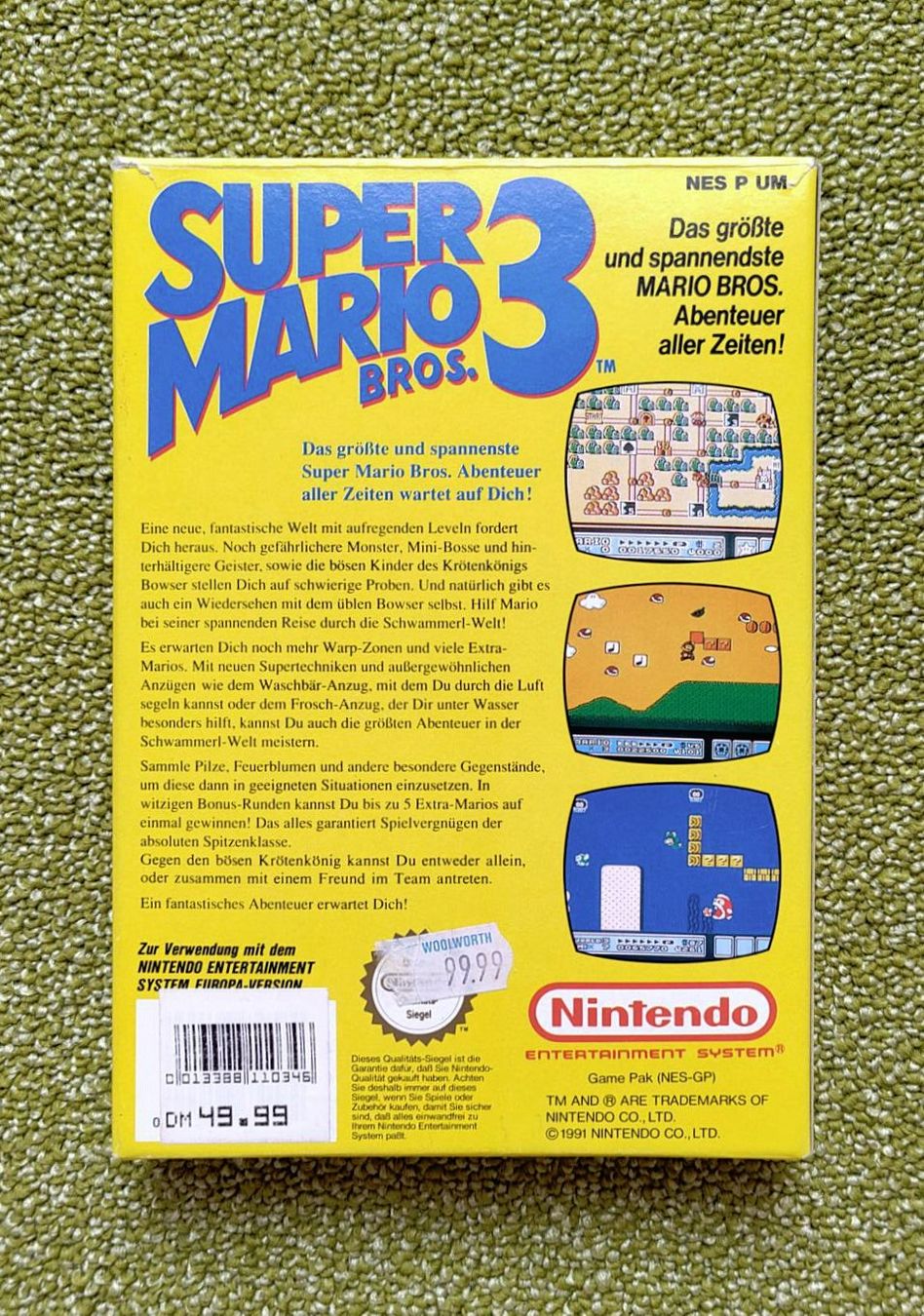 Nintendo Giochi: Super Mario Bros. 3 NES Europa-Version OVP – Usato da Birwinken venduto da GTOrg 1
