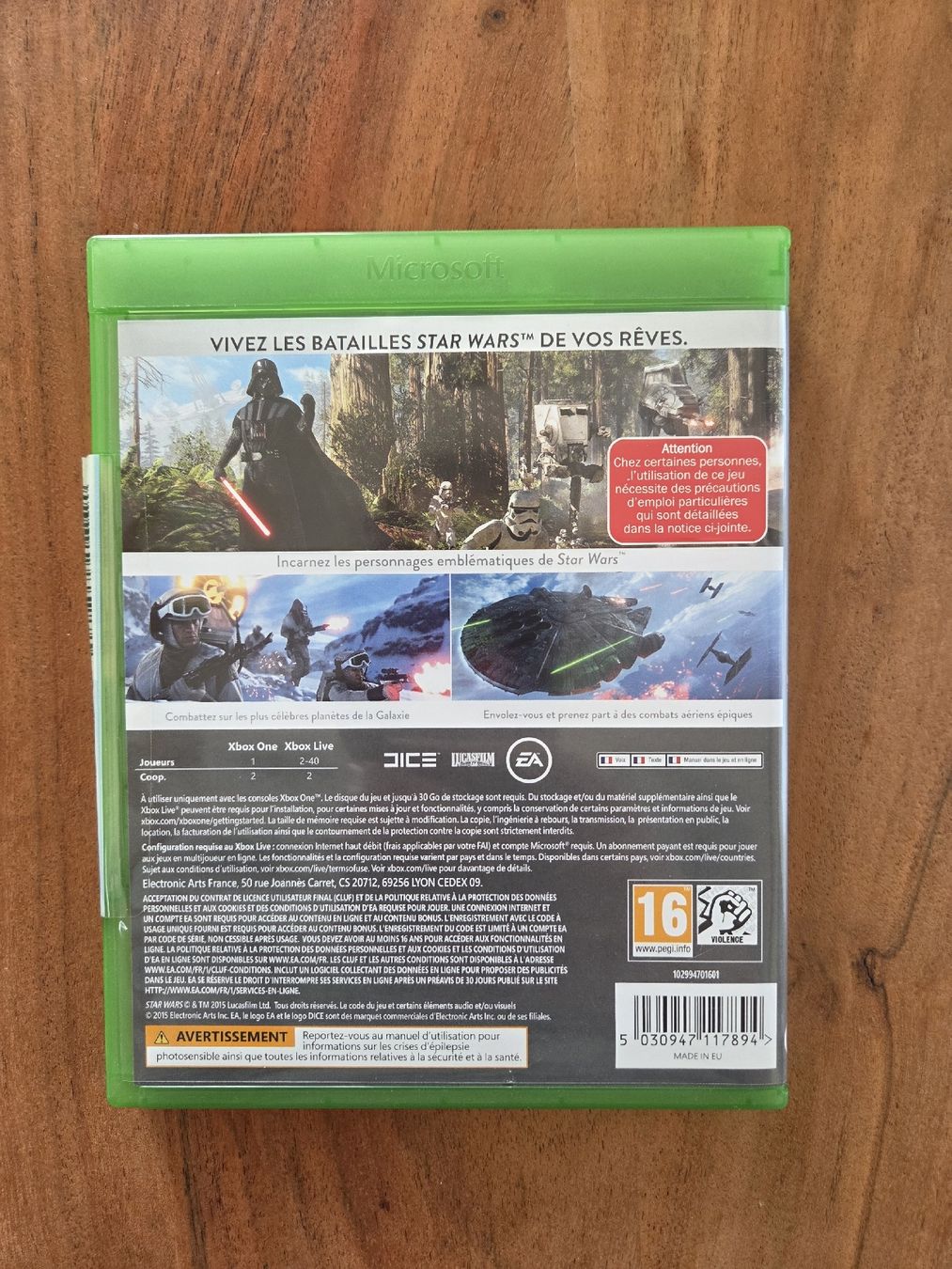 Giochi: Jeu XBOX ONE "Star Wars Battlefront" – Usato da Les Vérines venduto da Doubulle 1