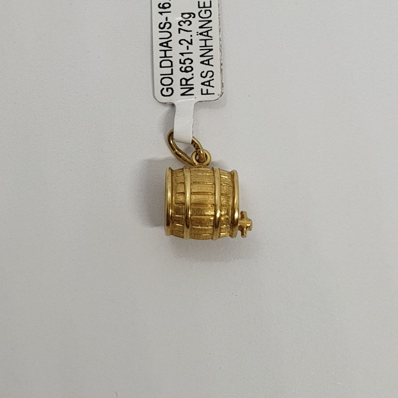 Ciondoli: Echt 18K Gold - Fass Anhänger – Usato da Luzern venduto da Luzern-Goldhaus
