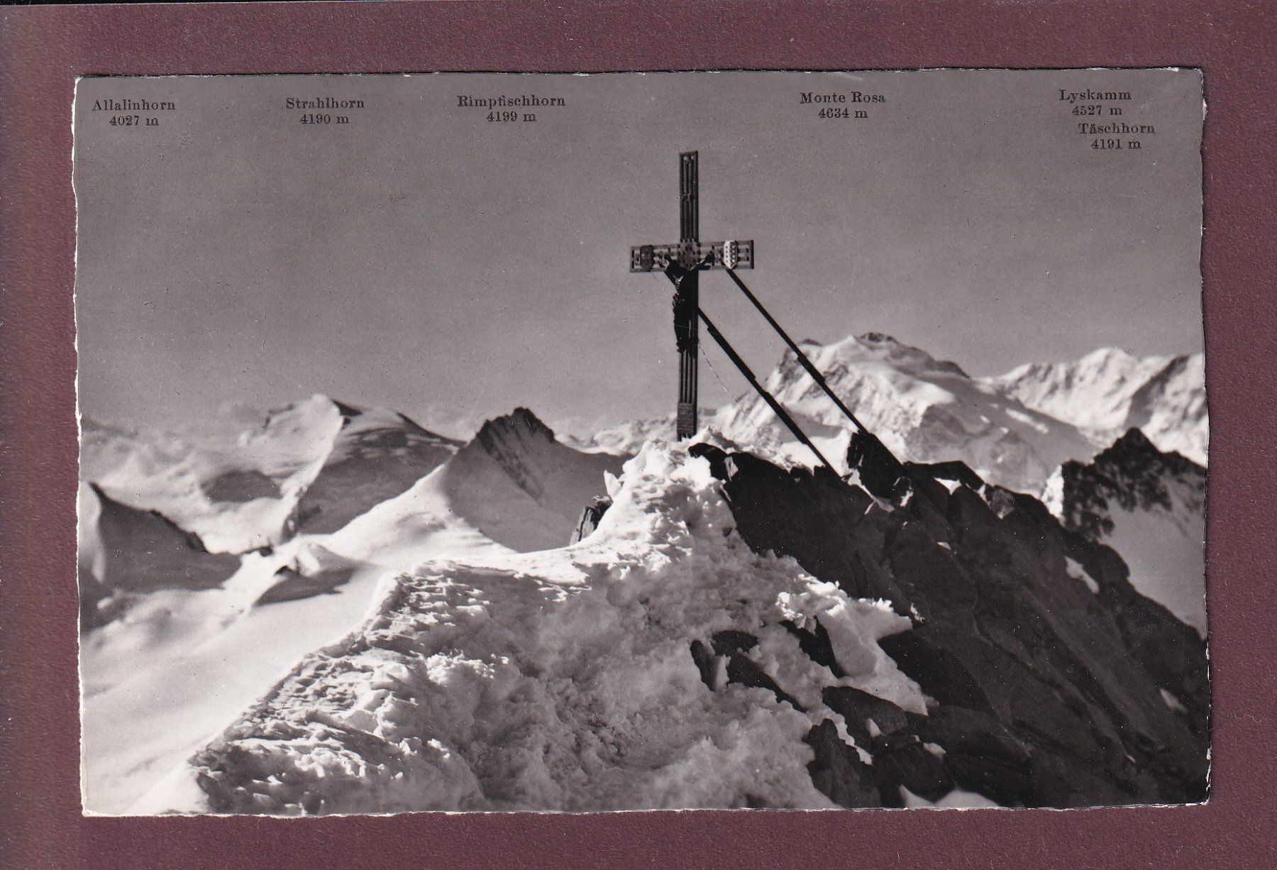 Cartes postales: Kreuz der WALLISER BERGFÜHRER - 1954 – D'occasion à Pully par nicecards
