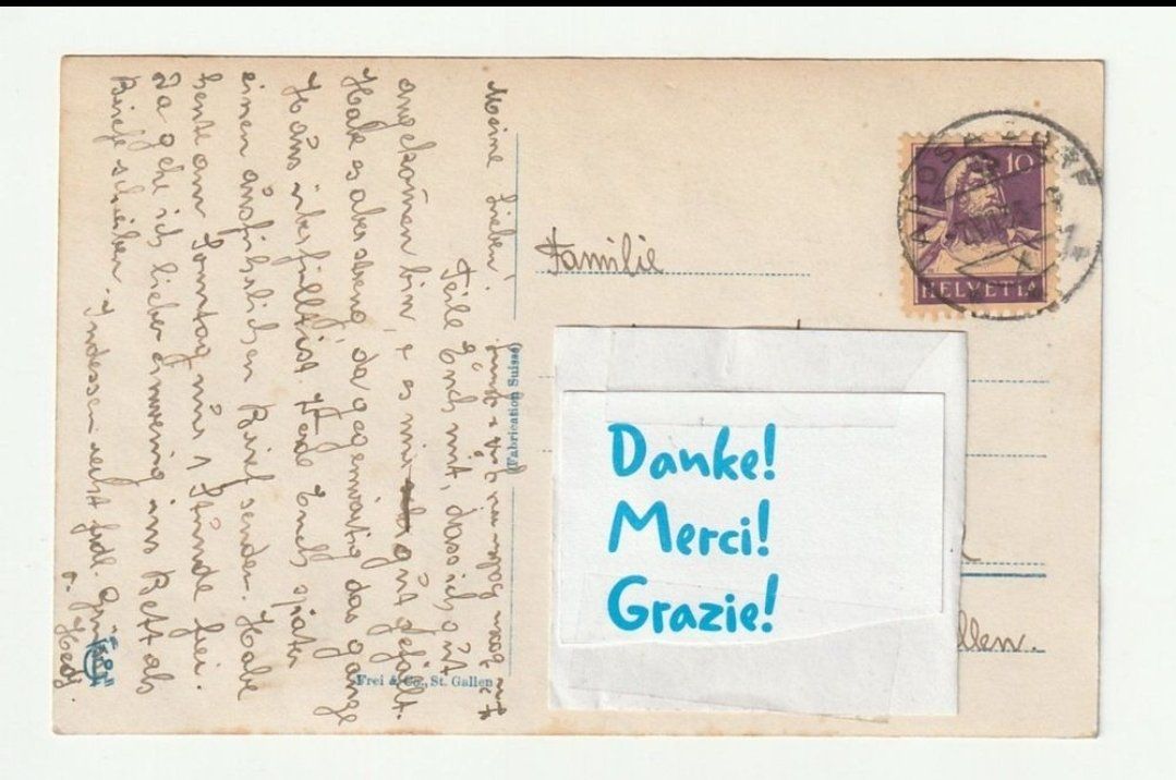 Cartoline postali: 1933, Panoramaansichtskarte der Alpenregion bei Arosa – Usato da St. Gallen venduto da Ricardo_Deals 1