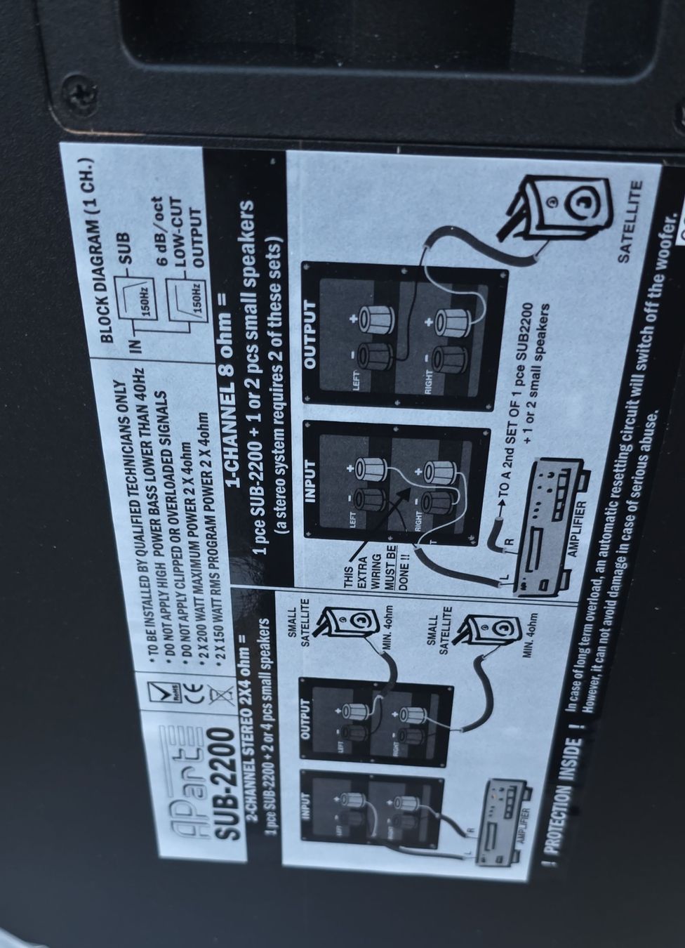 Casse acustiche: APart SUB-2200 Subwoofer  – Nuovo (secondo la descrizione) da Fehraltorf venduto da H.P1950