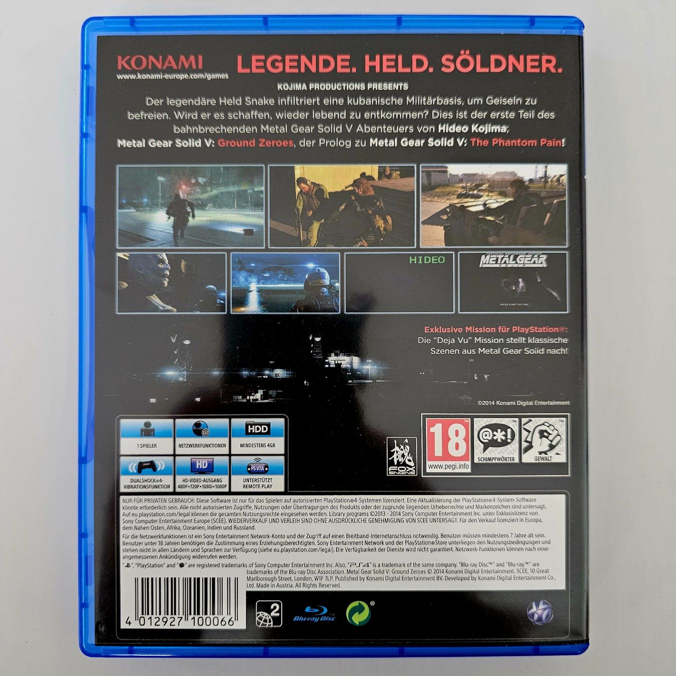 Sony Giochi: Metal Gear Solid V Ground Zeroes (PS4) – Usato da Holziken venduto da Miglioregamesnmore 1