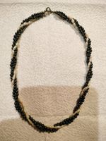 Collier Torsadé Onyx Noir et Perles de Culture 46cm