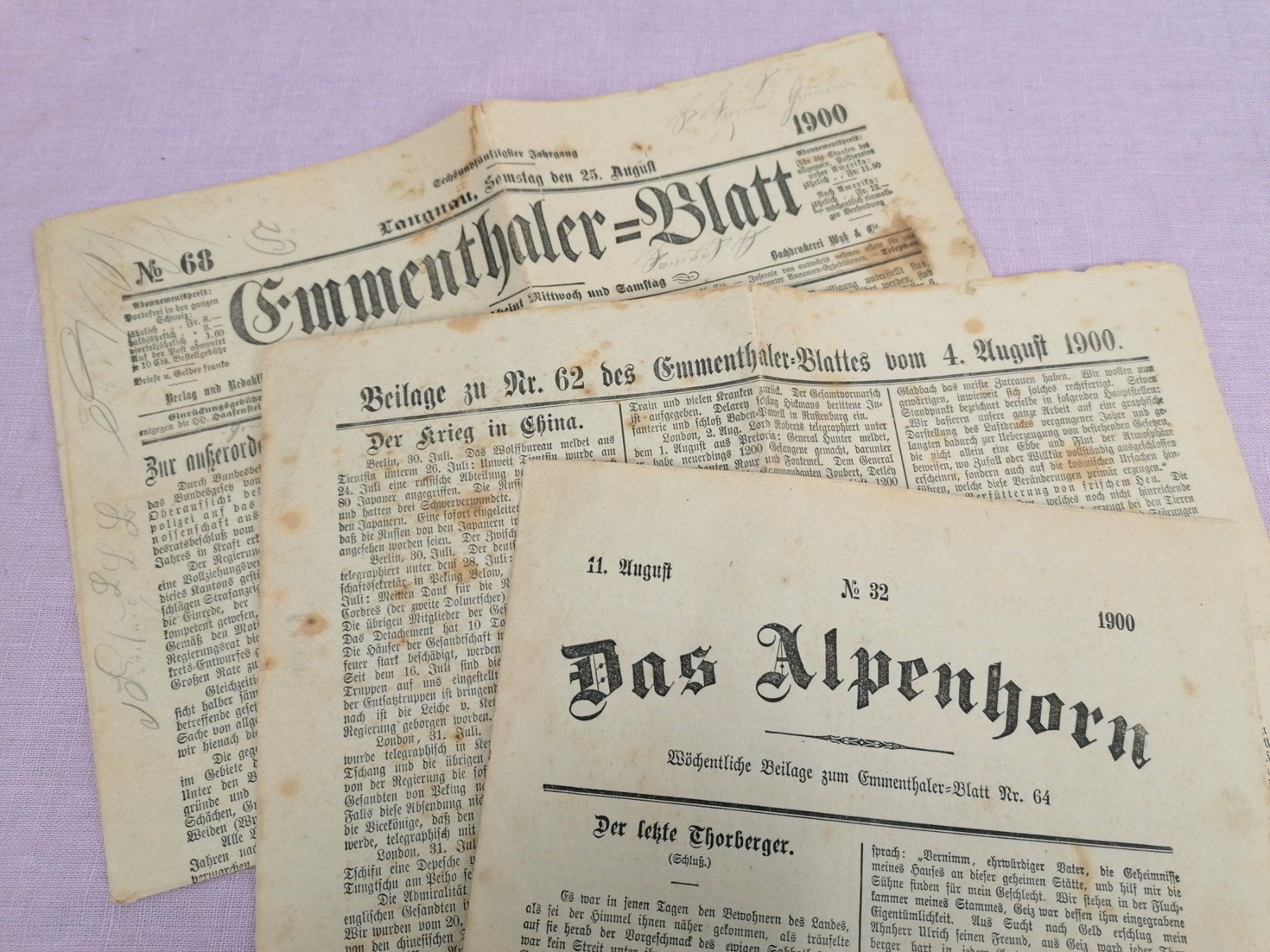 Documenti: Alte Zeitung: originelle Originale – Usato da Köniz venduto da Brockenreich