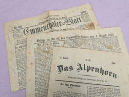 Alte Zeitung: originelle Originale