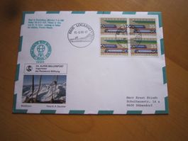 Ballonpost 1990 Stempel Locarno