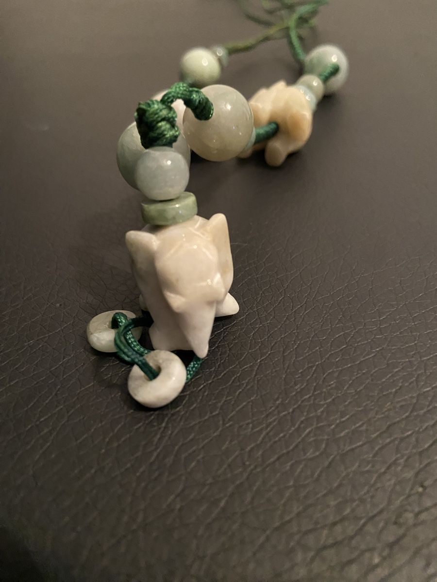 Catenine: Schöne echte Jade Elefantenkette – Nuovo (secondo la descrizione) da Oftringen venduto da andrax 4