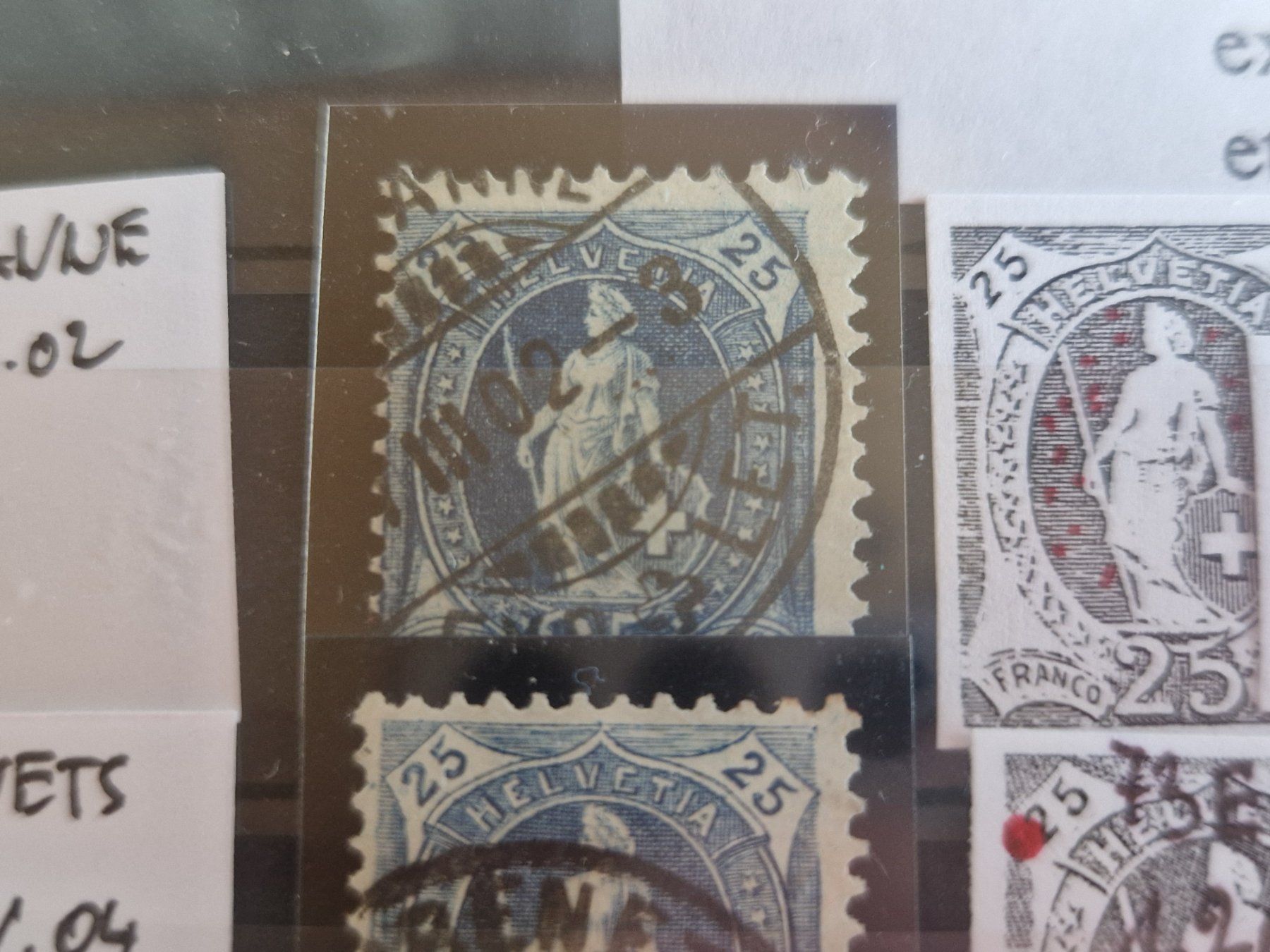 Tous les timbres: Stehende 73E, 5St., verschiedene Plattenfehler, ab 1.- – D'occasion à Burgdorf par Glossy01 1