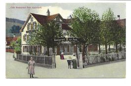 Appenzell - Dorf - Café Restaurant zur Post - um 1915