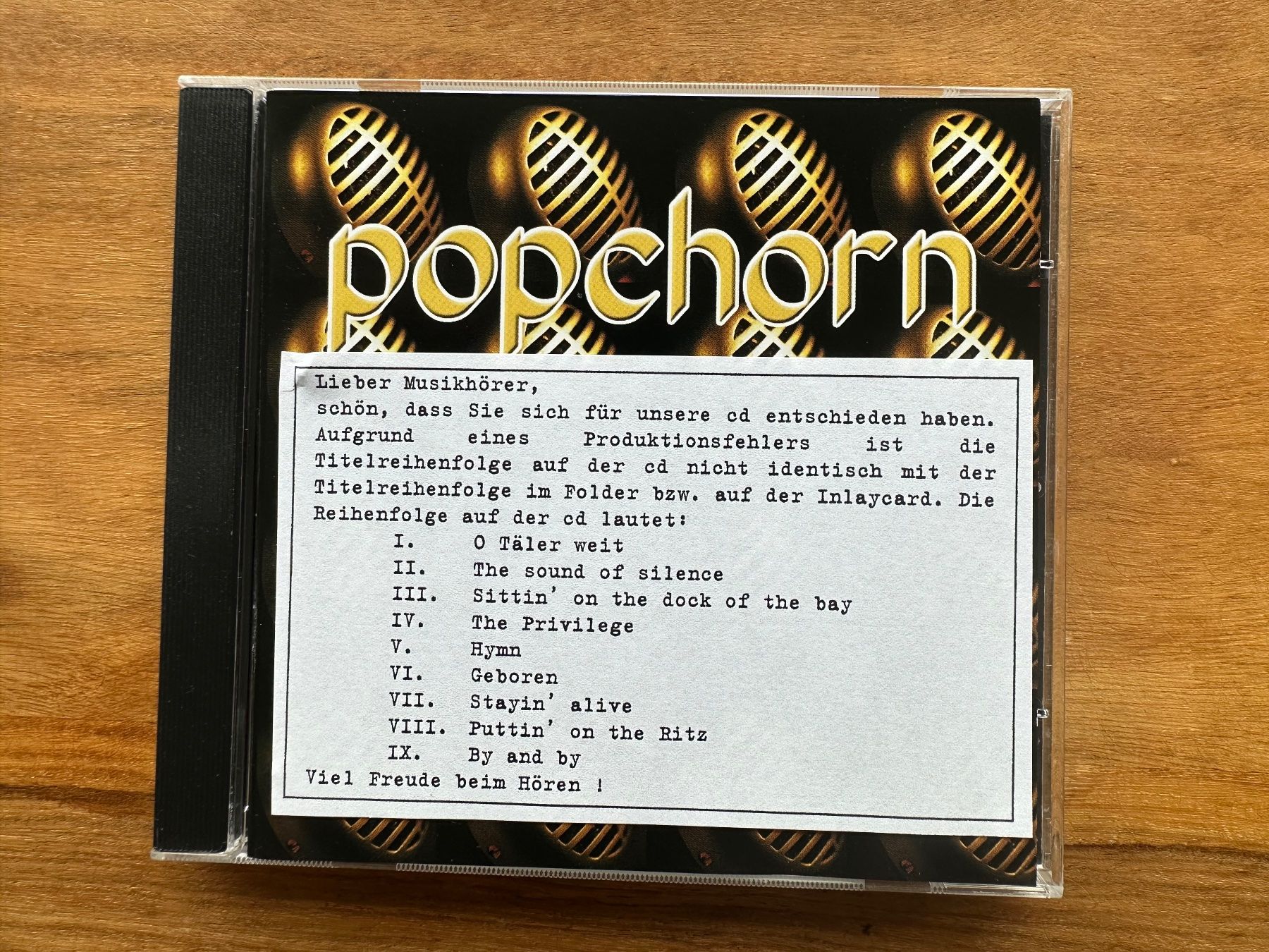 CD: Popchorn - Popchorn – Usato da Horgen venduto da flyingpenguin2000 3