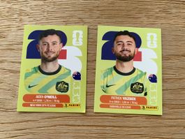 Fussball WM 2026 Panini Aiden O'Neill Patrick Vazbek