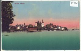 Arbon - Ansicht vom See aus - Litho