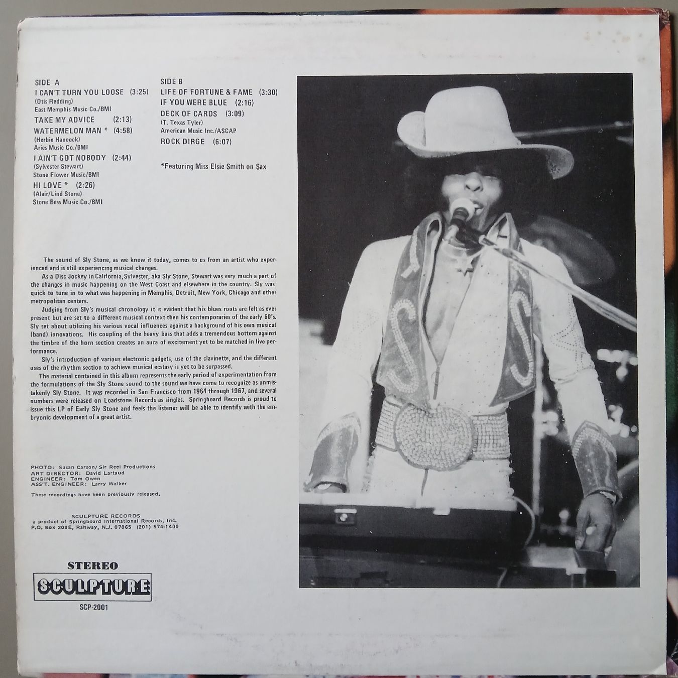 Dischi in vinile: Sly Stone San Francisco recordings – Usato da Lausanne venduto da Soulbrother 1