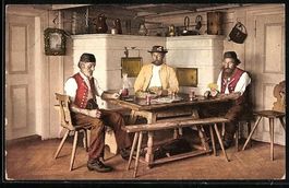 Toggenburg, Kartenspieler in Volkstracht