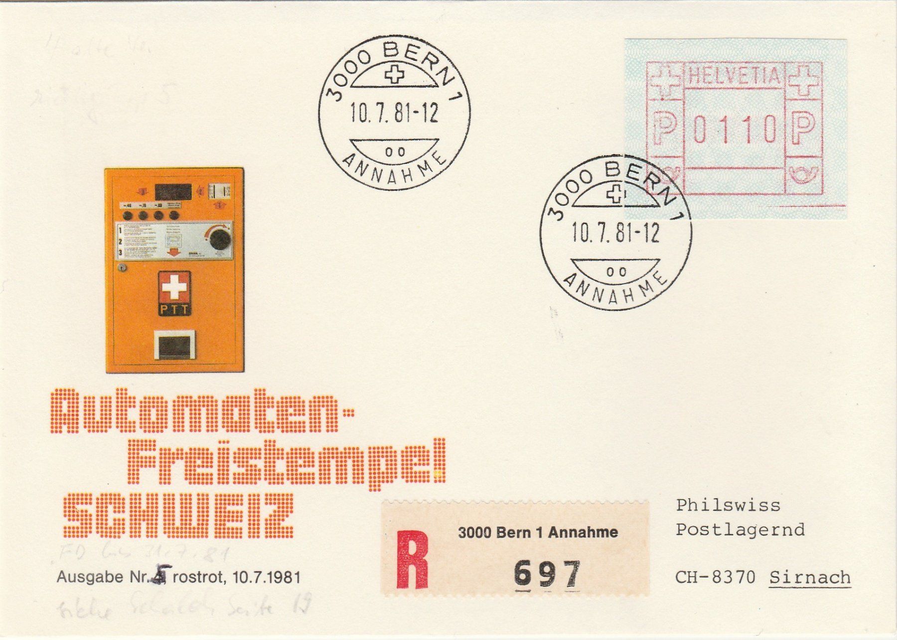 Tous les timbres: Frühdatum Nr. 5II auf Brief – D'occasion à Oberglatt ZH par Wiedmi6
