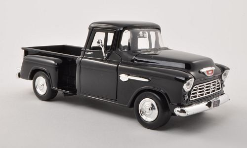 Chevrolet Modellautos: Chevrolet 5100 Stepside Pick Up 1955 schwarz       1:24 – Neu und originalverpackt aus Gerlafingen von espero88