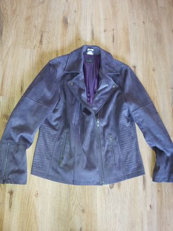 Veste violette en simili daim T 42/44