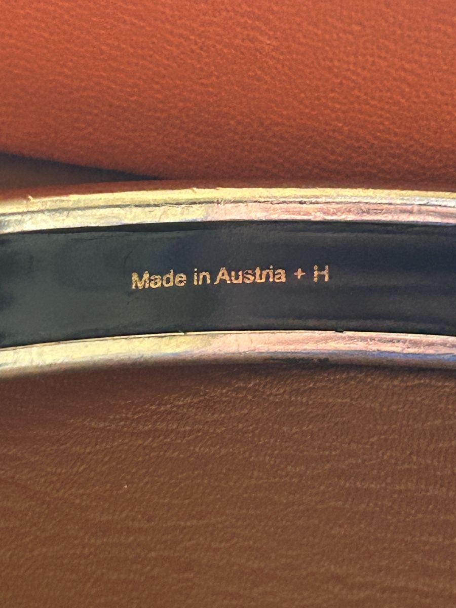 Hermès Armbänder & -reifen: Bracelet jonc Hermes en argent et email – Gebraucht aus St-Cergue von pinkgreen 3